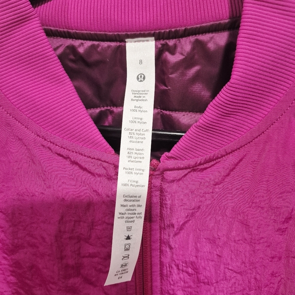 Lululemon Non-Stop Bomber Reversible Ripened Raspberry Jacket - Picture 6 of 13